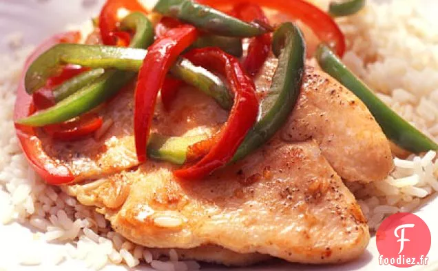 Escalopes de Dinde Glacées et Poivrons