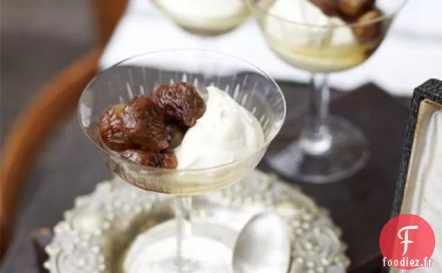 Châtaignes au Cognac & sirop de vanille