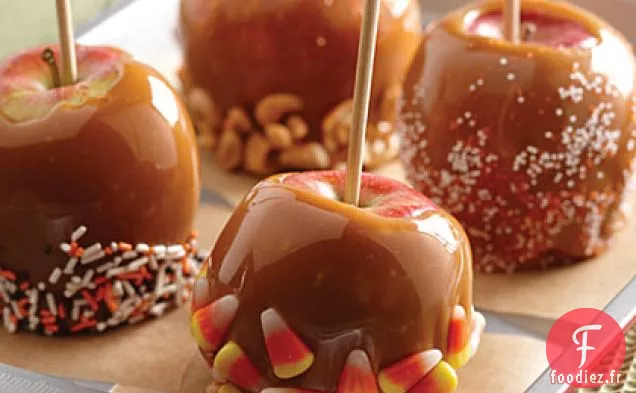 Pommes Caramel Collantes Et Sucrées