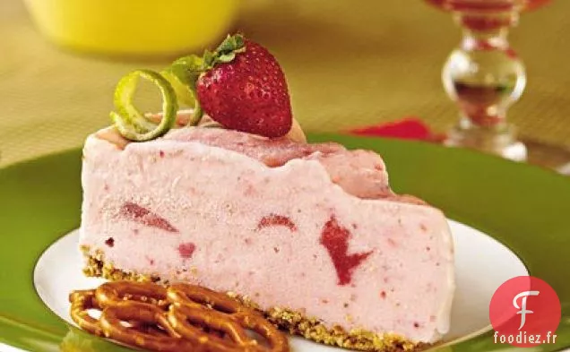 Tarte Glacée à la Fraise et au Citron Vert