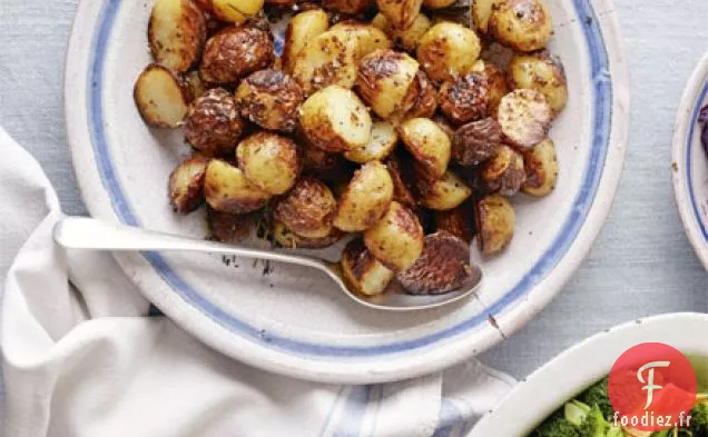 Pommes de terre rôties glacées à la moutarde