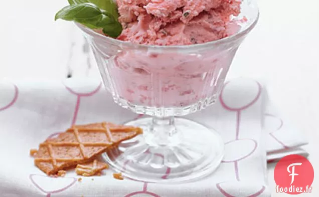 Yogourt Glacé Fraise-Basilic