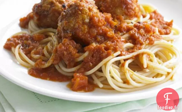 Boulettes de dinde à la sauce tomate et fenouil
