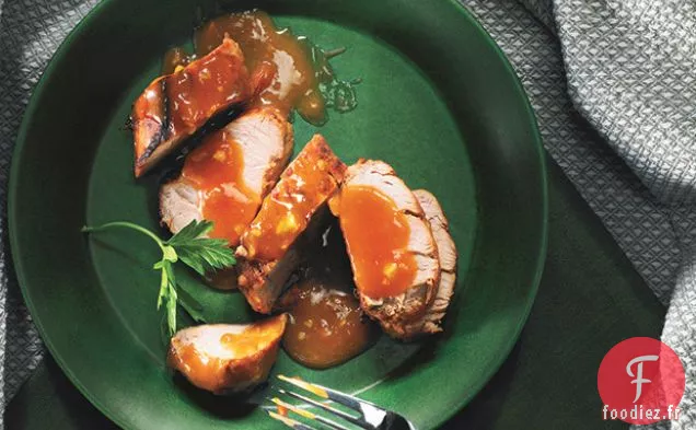 Filet de Porc Rôti avec Glaçage au Miso Abricot