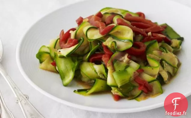 Courgettes Et Poivrons Rouges Sautés