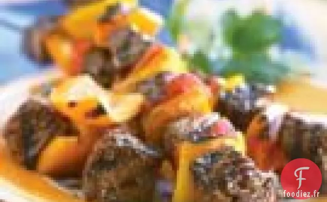 Brochettes De Steak Et De Poivron