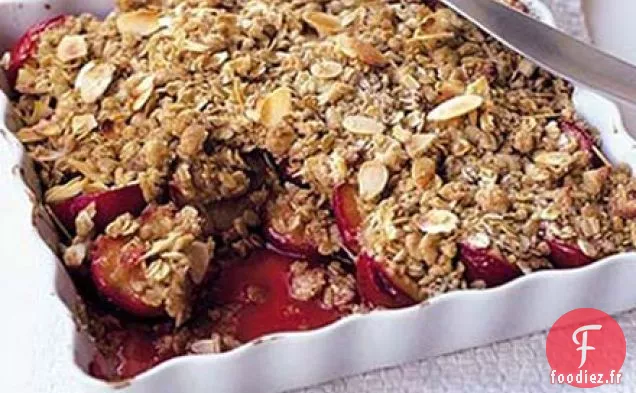 Crumble aux prunes d'érable
