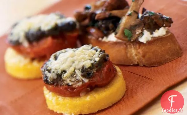 Crostini aux Champignons Sauvages - Chèvre