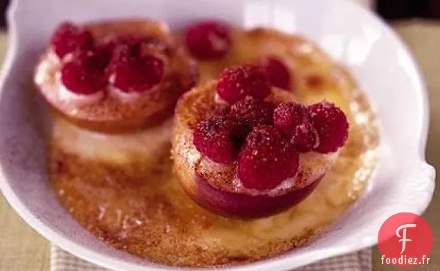 Gratin de nectarine et framboise