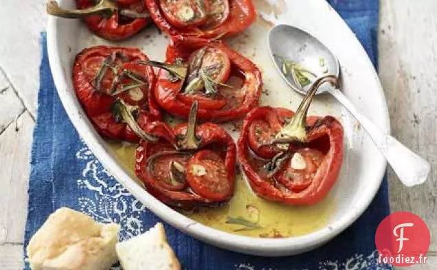 Poivrons rôtis aux tomates et aux anchois