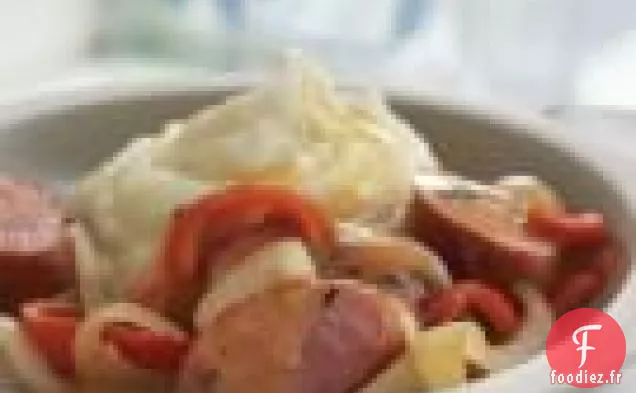 Saucisses Braisées À La Bière Aux Poivrons