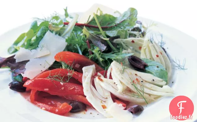 Salade De Poivron Rouge Rôti Et Fenouil