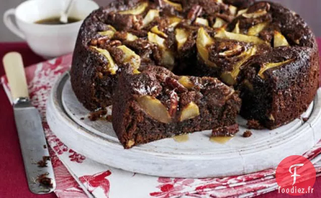 Gâteau collant aux poires et au gingembre