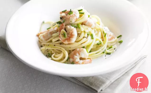 Linguine crémeuse aux crevettes