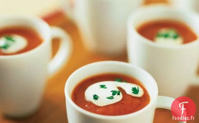 Soupe aux Poivrons Rouges et Tomates Rôtis