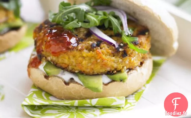 Hamburgers aux carottes et au sésame
