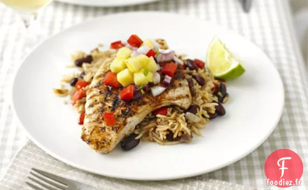 Steaks de dinde cajun avec salsa à l'ananas