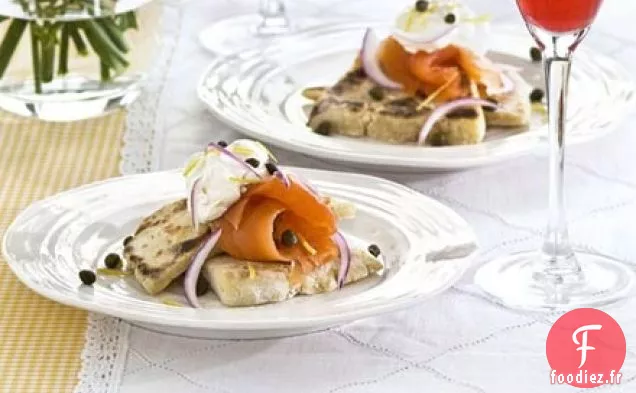 Gâteaux de pommes de terre au saumon fumé