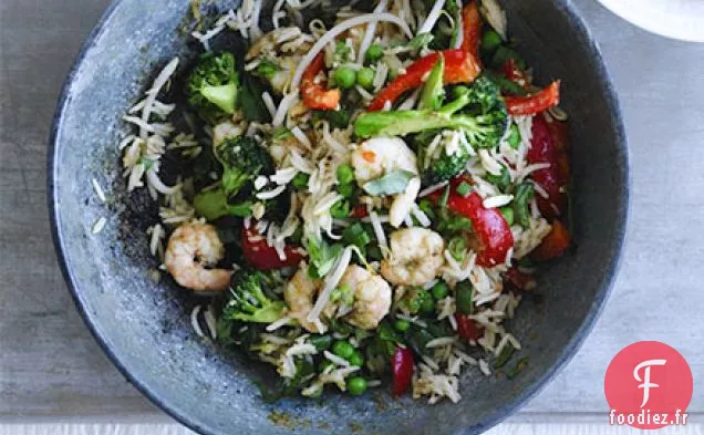 Riz frit aux crevettes thaïlandaises