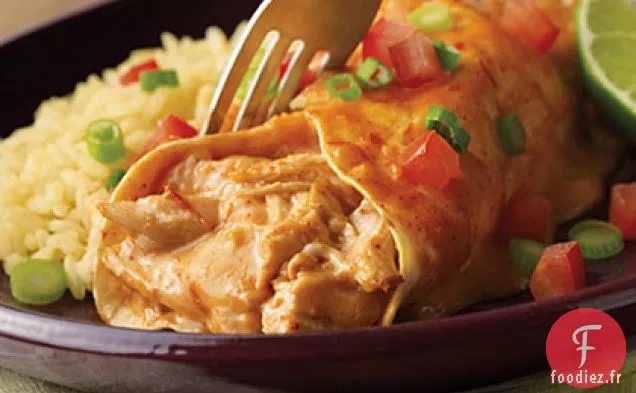 Enchiladas Faciles au Poulet et au Fromage