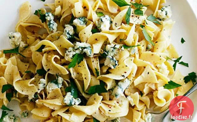Nouilles au Fromage Bleu, à la Moutarde et à la bière