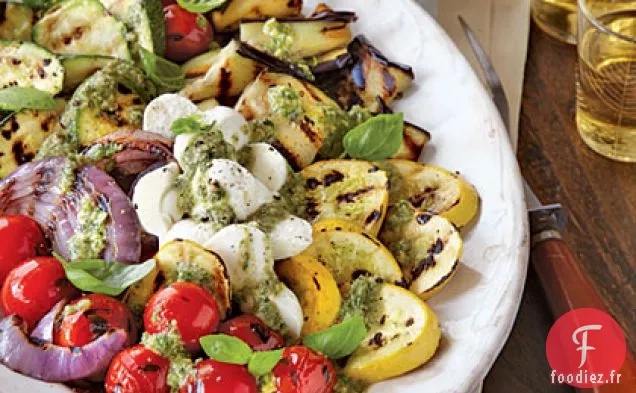 Caprese de Légumes grillés au Pesto