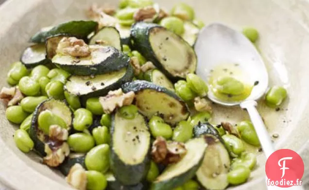 Salade de fèves et courgettes