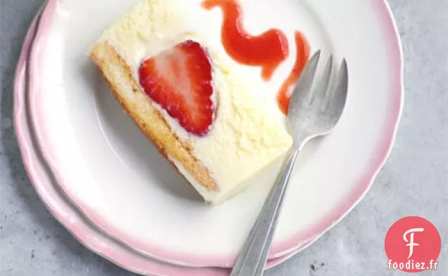 Marquise chocolat blanc & fraise