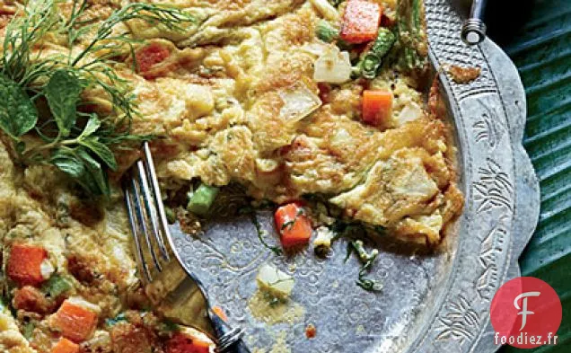 Omelette Lao à l'Aneth, Échalote et Chili Thaï
