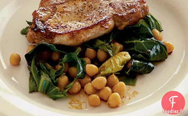 Porc rapide aux légumes verts printaniers