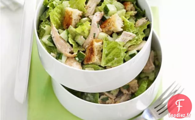 Salade de poulet et croûtons