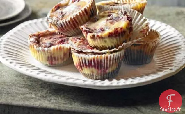 Fromage ripple aux canneberges - cupcakes
