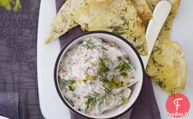 Pâté de truite fumée et chips pitta