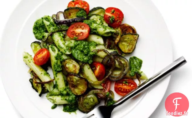 Pâtes Primavera au Pesto de Roquette