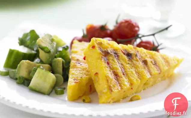 Polenta grillée au maïs et salsa verte