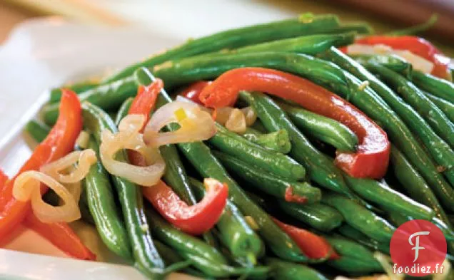 Mélange de Haricots Verts et Poivrons Rouges
