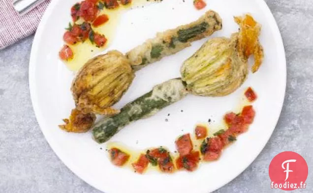 Fleurs de courgettes farcies