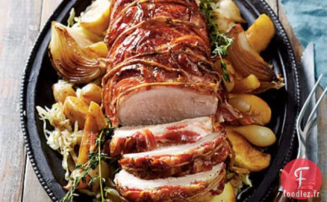 Porc aux Pommes, Bacon et Choucroute