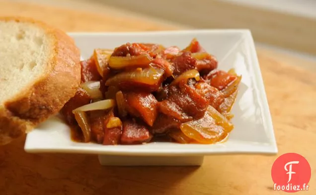 Confit D'Oignon Et De Poivron Rouge