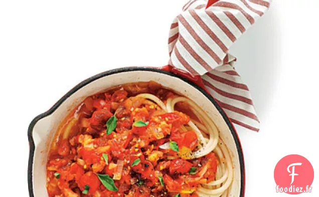 Sauce Tomate de Jardin sur Pâtes