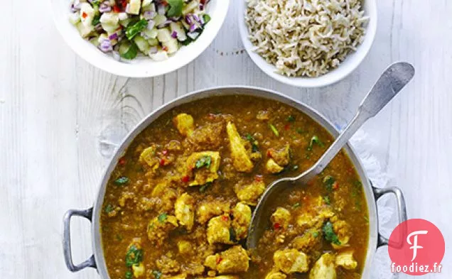 Poulet épicé parfumé au sambal à la banane