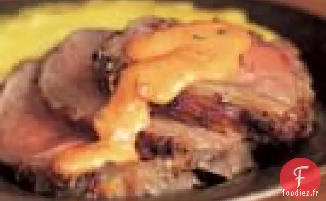 Gigot D'Agneau Rôti Au Sabayon Au Poivron Rouge