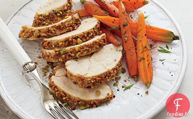 Poulet en croûte de Noix et Carottes aux Herbes
