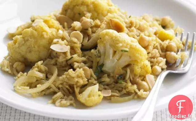 Pilaf de chou-fleur et pois chiches