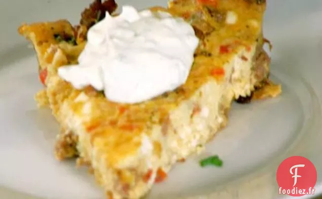 Saucisse, Poivron Rouge et Frittata à la Feta