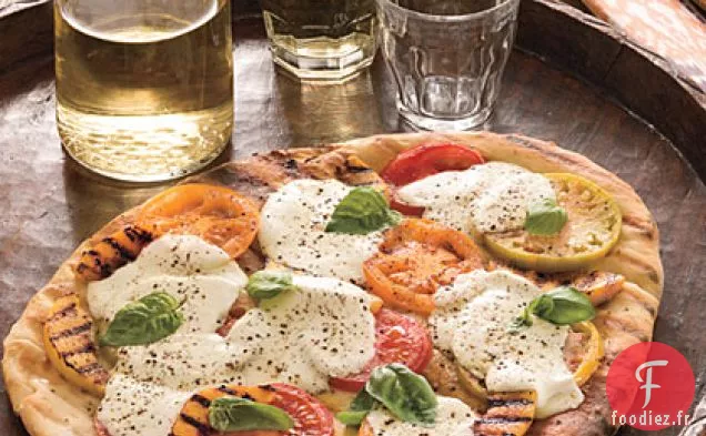 Pizza Tomate-Pêche Grillée