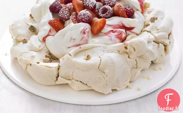 Meringue aux amandes et baies d'été