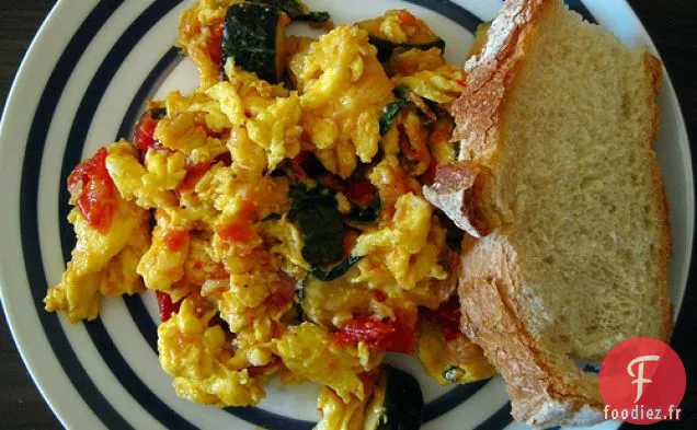 Ratatouille Aux Œufs Brouillés