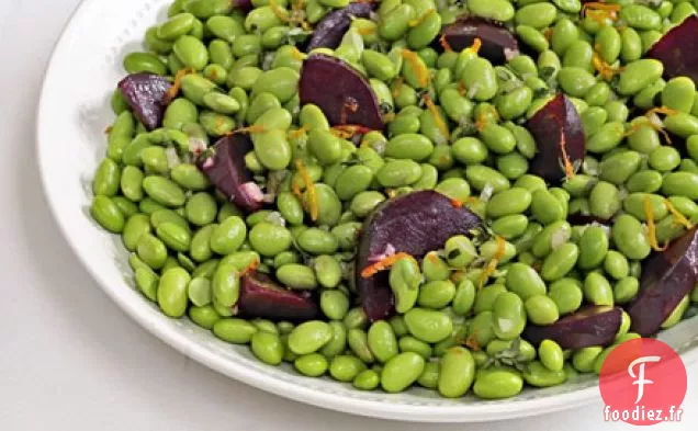 Salade acidulée de betteraves et de haricots