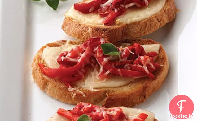 Crostini Au Poivron Rouge Rôti